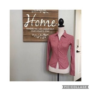 Tilt Snap Closer Red Plaid Shirt
